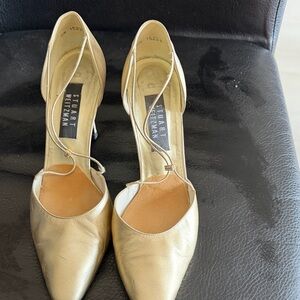 Stuart Weitzman Metallic Gold Heels